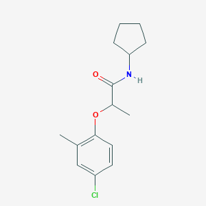 molecular formula C15H20ClNO2 B291642 2-(4-chloro-2-methylphenoxy)-N-cyclopentylpropanamide 