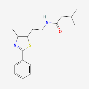 molecular formula C17H22N2OS B2916421 3-methyl-N-[2-(4-methyl-2-phenyl-1,3-thiazol-5-yl)ethyl]butanamide CAS No. 895996-77-7