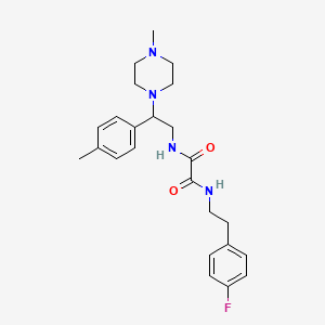 molecular formula C24H31FN4O2 B2916428 N1-(4-氟苯乙基)-N2-(2-(4-甲基哌嗪-1-基)-2-(对甲苯基)乙基)草酰胺 CAS No. 898432-30-9