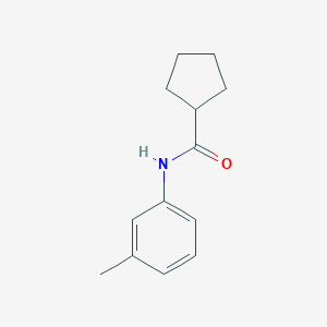 molecular formula C13H17NO B291643 Cyclopentanecarboxamide, N-(3-methylphenyl)- 