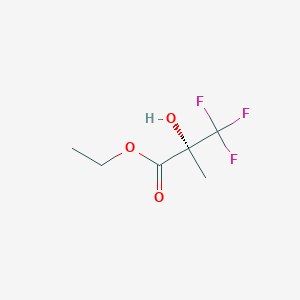 molecular formula C6H9F3O3 B2916430 (R)-3,3,3-trifluoro-2-hydroxy-2-methyl-propionic acid ethyl ester CAS No. 1262860-78-5