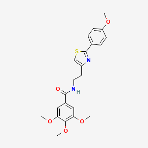molecular formula C22H24N2O5S B2916432 3,4,5-trimethoxy-N-(2-(2-(4-methoxyphenyl)thiazol-4-yl)ethyl)benzamide CAS No. 863556-08-5