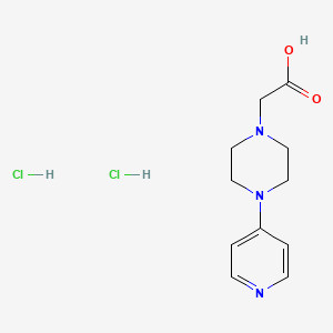 molecular formula C11H17Cl2N3O2 B2916447 1-(4-吡啶基)-4-羧甲基哌嗪二盐酸盐 CAS No. 166952-95-0