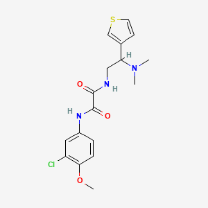 molecular formula C17H20ClN3O3S B2916452 N1-(3-氯-4-甲氧苯基)-N2-(2-(二甲氨基)-2-(噻吩-3-基)乙基)草酰胺 CAS No. 946200-00-6