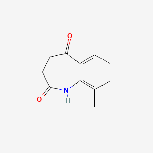 molecular formula C11H11NO2 B2916459 9-Methyl-3,4-dihydro-1H-benzo[b]azepine-2,5-dione CAS No. 1799728-41-8