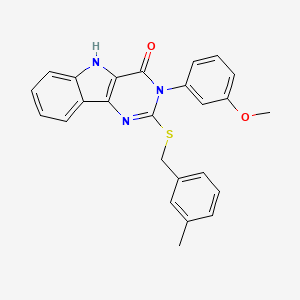 3-(3-methoxyphenyl)-2-((3-methylbenzyl)thio)-3H-pyrimido[5,4-b]indol-4(5H)-one