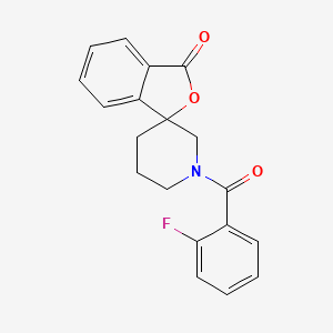 molecular formula C19H16FNO3 B2916467 1'-(2-Fluorobenzoyl)spiro[2-benzofuran-3,3'-piperidine]-1-one CAS No. 1796971-02-2