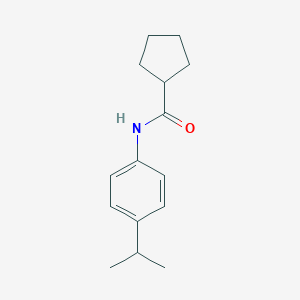 molecular formula C15H21NO B291647 N-(4-isopropylphenyl)cyclopentanecarboxamide 