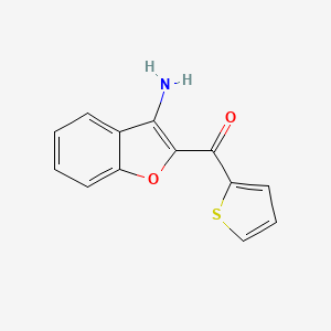 molecular formula C13H9NO2S B2916471 2-(噻吩-2-羰基)-1-苯并呋喃-3-胺 CAS No. 775315-02-1