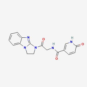 N-(2-(2,3-dihydro-1H-benzo[d]imidazo[1,2-a]imidazol-1-yl)-2-oxoethyl)-6-oxo-1,6-dihydropyridine-3-carboxamide