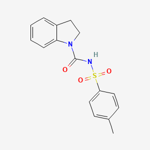 molecular formula C16H16N2O3S B2916479 N-(2,3-dihydro-1H-indol-1-ylcarbonyl)-4-methylbenzenesulfonamide CAS No. 349428-05-3