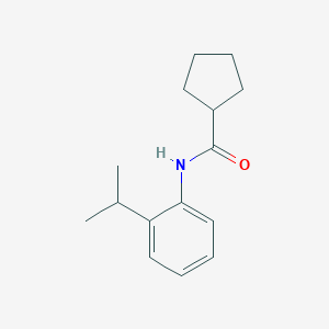 molecular formula C15H21NO B291648 N-(2-isopropylphenyl)cyclopentanecarboxamide 