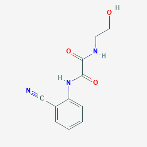molecular formula C11H11N3O3 B2916488 N'-(2-cyanophenyl)-N-(2-hydroxyethyl)oxamide CAS No. 898349-77-4