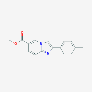 molecular formula C16H14N2O2 B029165 6-(Methoxycarbonyl)-2-(4-methylphenyl)imidazo[1,2-A]pyridine CAS No. 917252-78-9