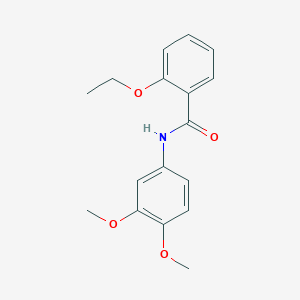 molecular formula C17H19NO4 B291650 N-(3,4-dimethoxyphenyl)-2-ethoxybenzamide 