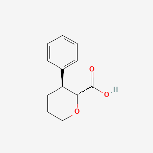 molecular formula C12H14O3 B2916509 (2R,3S)-3-Phenyloxane-2-carboxylic acid CAS No. 2307753-33-7