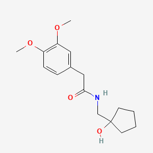 molecular formula C16H23NO4 B2916510 2-(3,4-dimethoxyphenyl)-N-((1-hydroxycyclopentyl)methyl)acetamide CAS No. 1215535-49-1