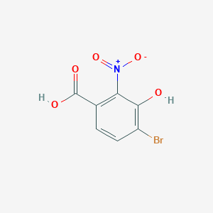 molecular formula C7H4BrNO5 B2916524 4-Bromo-3-hydroxy-2-nitrobenzoic acid CAS No. 37524-08-6