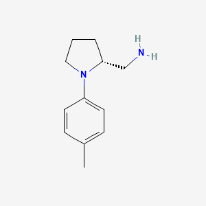 molecular formula C12H18N2 B2916526 [(2R)-1-(4-Methylphenyl)pyrrolidin-2-yl]methanamine CAS No. 1932014-51-1