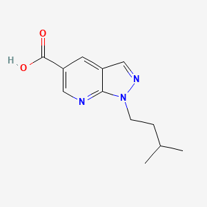 molecular formula C12H15N3O2 B2916531 1-(3-methylbutyl)-1H-pyrazolo[3,4-b]pyridine-5-carboxylic acid CAS No. 926232-16-8