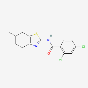 molecular formula C15H14Cl2N2OS B2916550 2,4-二氯-N-(6-甲基-4,5,6,7-四氢苯并[d]噻唑-2-基)苯甲酰胺 CAS No. 312941-27-8