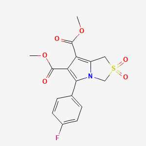 Dimethyl 5-(4-fluorophenyl)-2,2-dioxo-1,3-dihydropyrrolo[1,2-c][1,3]thiazole-6,7-dicarboxylate