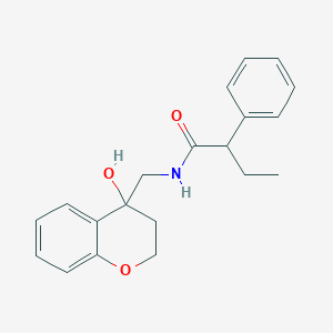 molecular formula C20H23NO3 B2916562 N-((4-羟基色满-4-基)甲基)-2-苯基丁酰胺 CAS No. 1421443-22-2