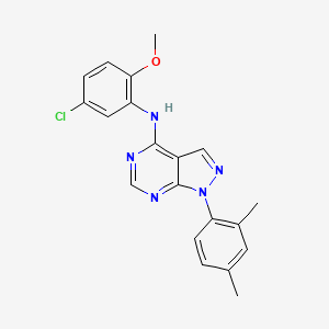 molecular formula C20H18ClN5O B2916563 N-(5-chloro-2-methoxyphenyl)-1-(2,4-dimethylphenyl)-1H-pyrazolo[3,4-d]pyrimidin-4-amine CAS No. 393786-42-0