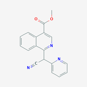 molecular formula C18H13N3O2 B2916611 Methyl 1-[cyano(pyridin-2-yl)methyl]isoquinoline-4-carboxylate CAS No. 439108-14-2