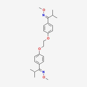 molecular formula C24H32N2O4 B2916618 (1E,1'E)-1-(4-(2-(4-((E)-1-(methoxyimino)-2-methylpropyl)phenoxy)ethoxy)phenyl)-2-methylpropan-1-one O-methyl oxime CAS No. 328539-34-0