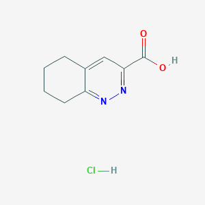molecular formula C9H11ClN2O2 B2916633 5,6,7,8-Tetrahydrocinnoline-3-carboxylic acid;hydrochloride CAS No. 2361723-14-8