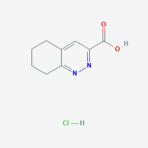 molecular formula C9H11ClN2O2 B2916633 5,6,7,8-四氢环辛诺林-3-羧酸；盐酸盐 CAS No. 2361723-14-8