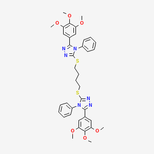 1,4-bis((4-phenyl-5-(3,4,5-trimethoxyphenyl)-4H-1,2,4-triazol-3-yl)thio)butane