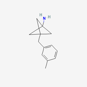 molecular formula C13H17N B2916665 3-[(3-Methylphenyl)methyl]bicyclo[1.1.1]pentan-1-amine CAS No. 2287339-68-6