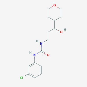 molecular formula C15H21ClN2O3 B2916682 1-(3-chlorophenyl)-3-(3-hydroxy-3-(tetrahydro-2H-pyran-4-yl)propyl)urea CAS No. 2034484-61-0