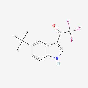 molecular formula C14H14F3NO B2916685 1-(5-叔丁基-1H-吲哚-3-基)-2,2,2-三氟乙酮 CAS No. 2108725-11-5