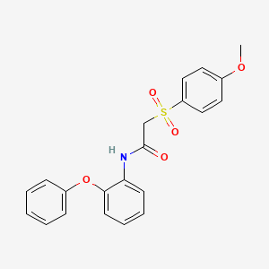 molecular formula C21H19NO5S B2916687 2-((4-甲氧基苯基)磺酰基)-N-(2-苯氧基苯基)乙酰胺 CAS No. 941908-05-0