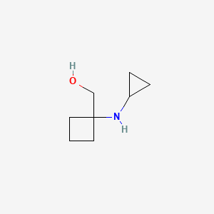 molecular formula C8H15NO B2916689 [1-(Cyclopropylamino)cyclobutyl]methanol CAS No. 1339660-96-6