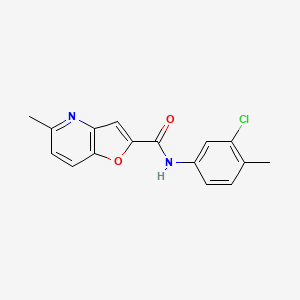 molecular formula C16H13ClN2O2 B2916700 N-(3-chloro-4-methylphenyl)-5-methylfuro[3,2-b]pyridine-2-carboxamide CAS No. 942005-62-1