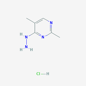molecular formula C6H11ClN4 B2916704 4-Hydrazinyl-2,5-dimethylpyrimidine hydrochloride CAS No. 2241129-24-6