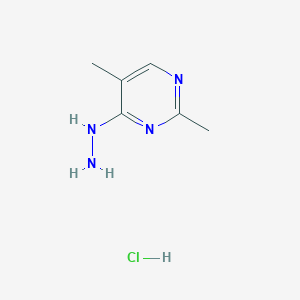 molecular formula C6H11ClN4 B2916704 4-肼基-2,5-二甲基嘧啶盐酸盐 CAS No. 2241129-24-6