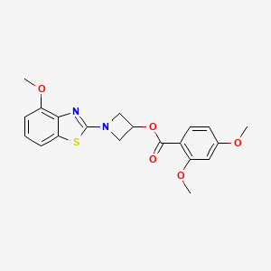 molecular formula C20H20N2O5S B2916705 1-(4-Methoxybenzo[d]thiazol-2-yl)azetidin-3-yl 2,4-dimethoxybenzoate CAS No. 1396858-37-9