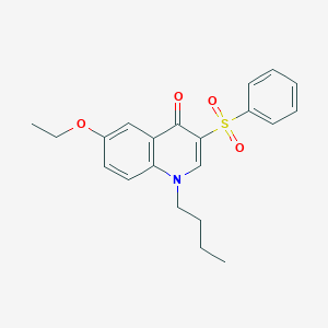 molecular formula C21H23NO4S B2916712 1-丁基-6-乙氧基-3-(苯磺酰基)喹啉-4(1H)-酮 CAS No. 899215-02-2