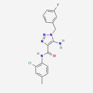 molecular formula C17H15ClFN5O B2916714 5-氨基-N-(2-氯-4-甲基苯基)-1-(3-氟苄基)-1H-1,2,3-三唑-4-甲酰胺 CAS No. 899737-58-7
