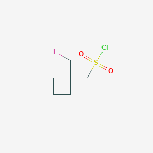 molecular formula C6H10ClFO2S B2916724 [1-(Fluoromethyl)cyclobutyl]methanesulfonyl chloride CAS No. 1785566-84-8