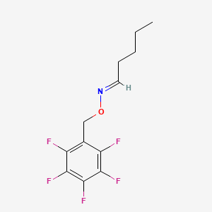 molecular formula C12H12F5NO B2916728 Valeraldehyde-O-pentafluorophenylmethyl-oxime CAS No. 932710-56-0