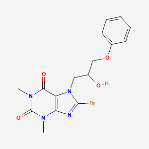 molecular formula C16H17BrN4O4 B2916741 8-溴-7-(2-羟基-3-苯氧基丙基)-1,3-二甲基嘌呤-2,6-二酮 CAS No. 850729-46-3