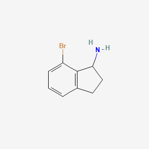 molecular formula C9H10BrN B2916743 7-溴-2,3-二氢-1H-茚-1-胺 CAS No. 1071449-08-5