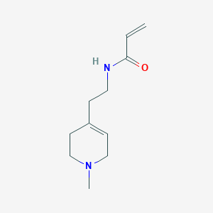 molecular formula C11H18N2O B2916746 N-[2-(1-Methyl-3,6-dihydro-2H-pyridin-4-yl)ethyl]prop-2-enamide CAS No. 2411304-55-5