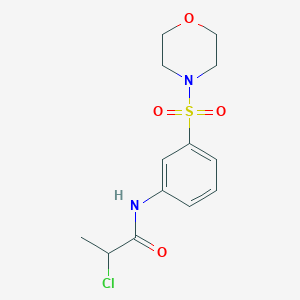 molecular formula C13H17ClN2O4S B2916750 2-氯-N-[3-(吗啉-4-磺酰基)苯基]丙酰胺 CAS No. 554407-05-5